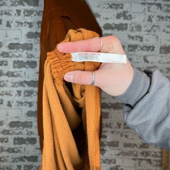 Anthropology Daily practice | women long sleeve orange dress open back - Picture 4 of 11